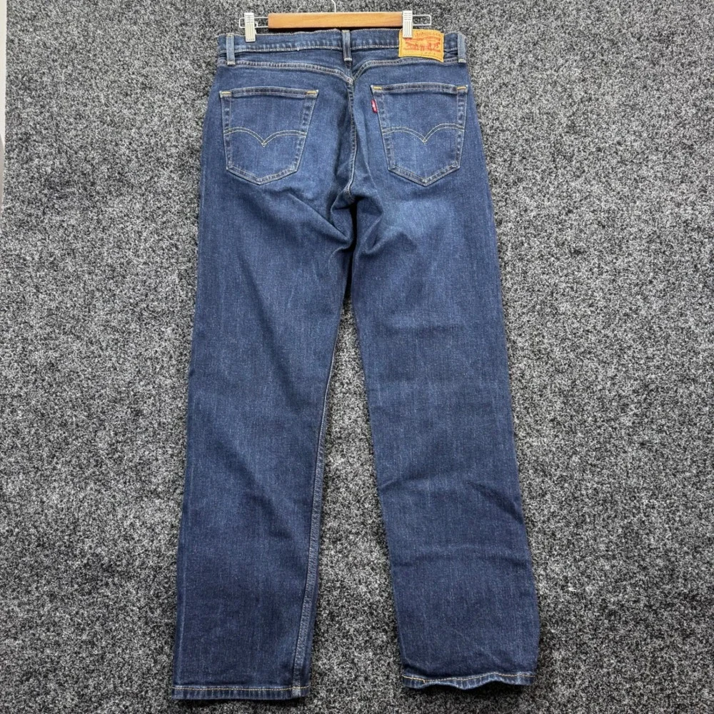 Levis 505 Regular Fit Straight Leg Jeans‎ Dark Wash Blue Mens 34x32 00505-2122